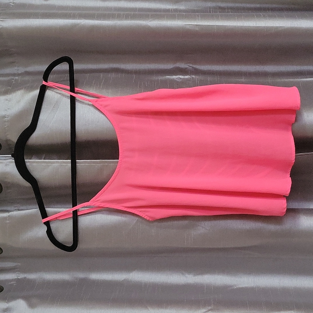 Sexy Hot Pink Open Back Camisole